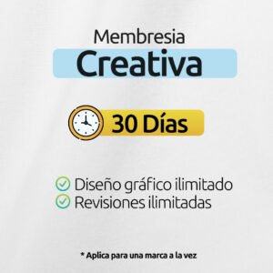 Únete a nuestra membresía creativa en Publicita.shop y disfruta de un mes completo de diseño gráfico ilimitado.